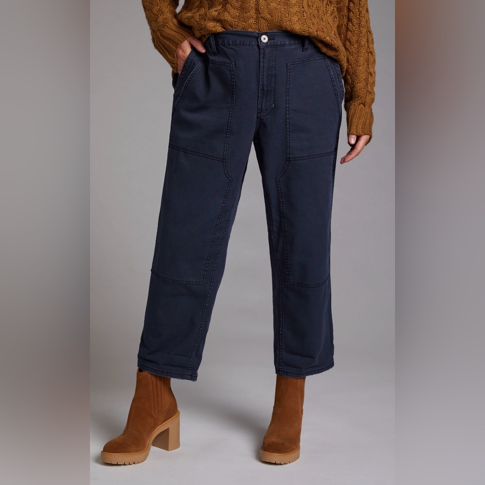 Anthropologie Pilcro The Roamer Cargo Pants-Navy